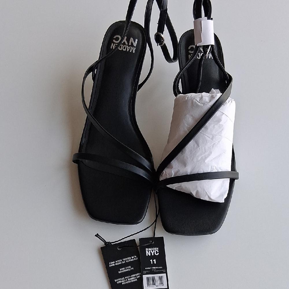 Steve Madden Black Strappy Sandals